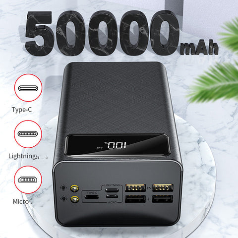 50000mAh Digital Display High-Capacity Power Bank
