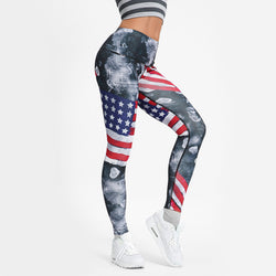 Women's USA Printed Yoga Pants