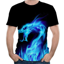 Men's 3D Digital Printed Dragon T-shirt