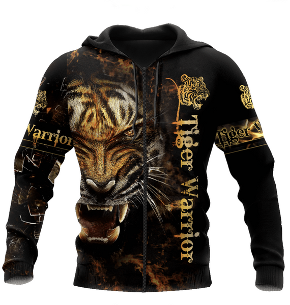 Men's "Tiger Warrior" Zip Hoodie