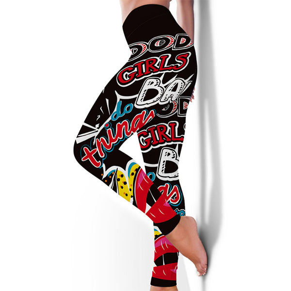 Women's High Elasticity Digital Printing Leggings