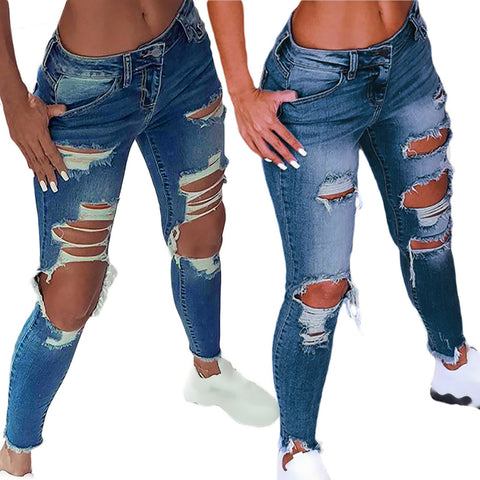 Women's Street Style Sexy Ripped Jeans