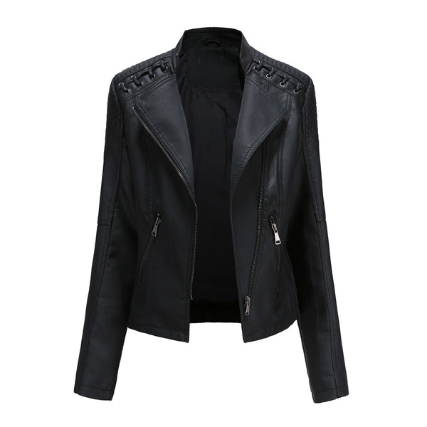 Women's Spring and Autumn Leather Jacket