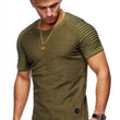 Men's Round Neck Slim Solid Color Short Sleeved T-shirt