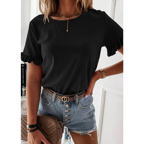 Women's Round Neck Short Sleeve Shirt