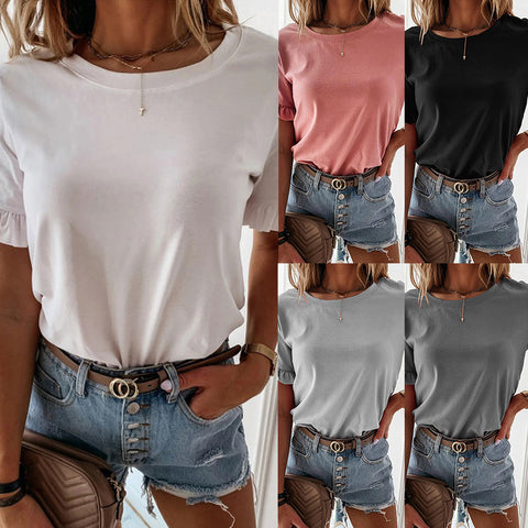 Women's Round Neck Short Sleeve Shirt