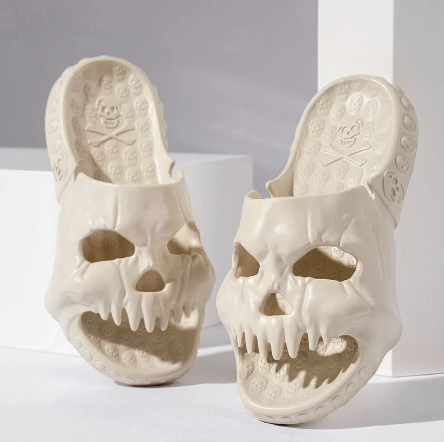 Unisex Skull Design Slippers