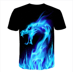 Men's 3D Digital Printed Dragon T-shirt